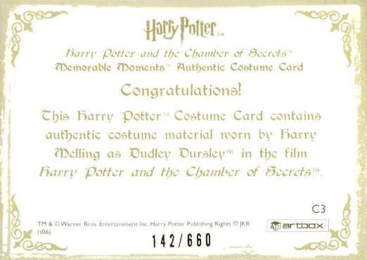 C3 - Dudley Dursley's Suit - Back