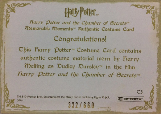 C3 - Dudley Dursley's Suit - Back