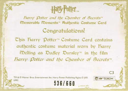 C3 - Dudley Dursley's Suit - Back