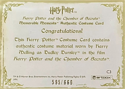 C3 - Dudley Dursley's Suit - Back