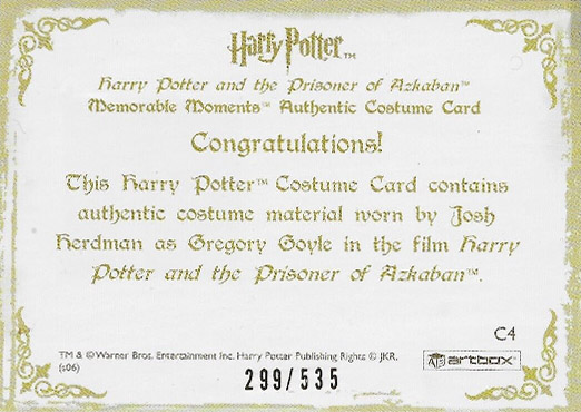 C4 - Gregory Goyle's School Robes - Back