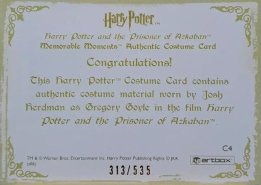 C4 - Gregory Goyle's School Robes - Back