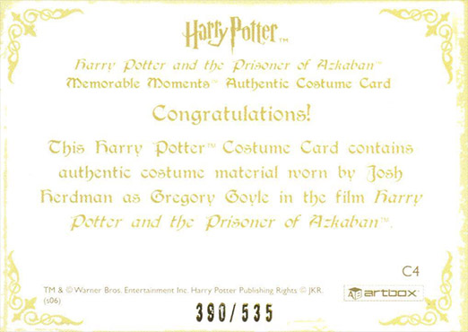 C4 - Gregory Goyle's School Robes - Back