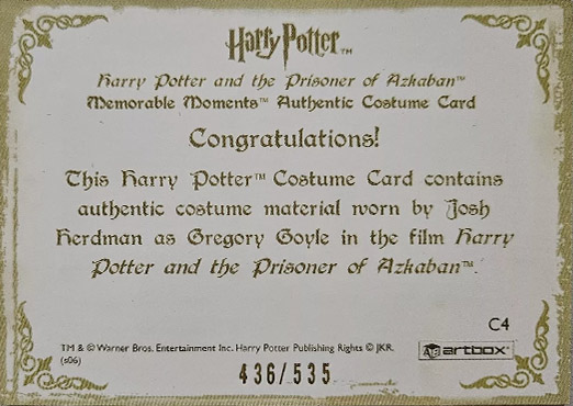 C4 - Gregory Goyle's School Robes - Back