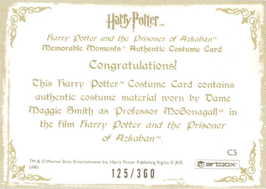 C5 - Professor McGonagall's Robes - Back