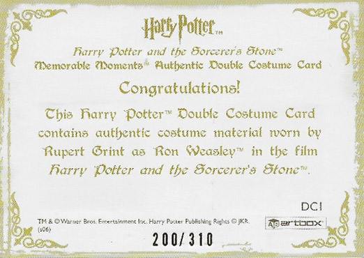 DC1 - Ron Weasley's School Uniform - Back