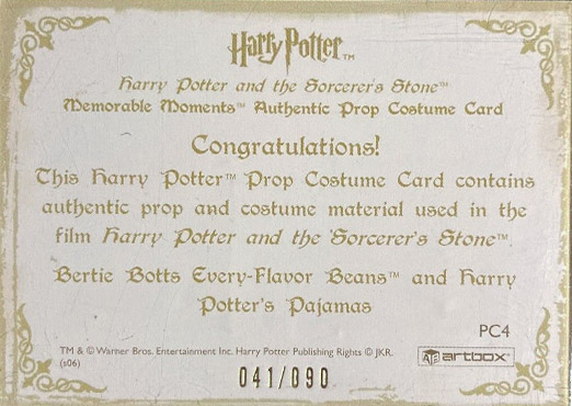 PC4 - Wizard Candy and Harry Potter's Pajamas - Back
