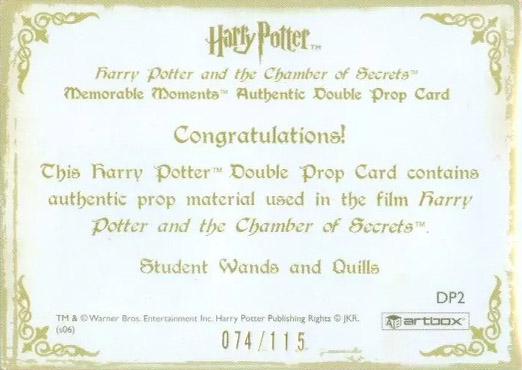 DP2 - Student Wands and Quills - Back