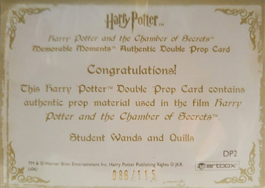 DP2 - Student Wands and Quills - Back