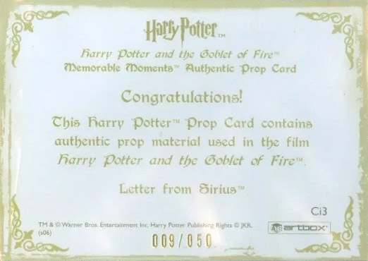 Ci3 - Letter from Sirius - Back