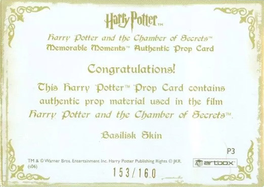 P3 - Basilisk Skin - Back