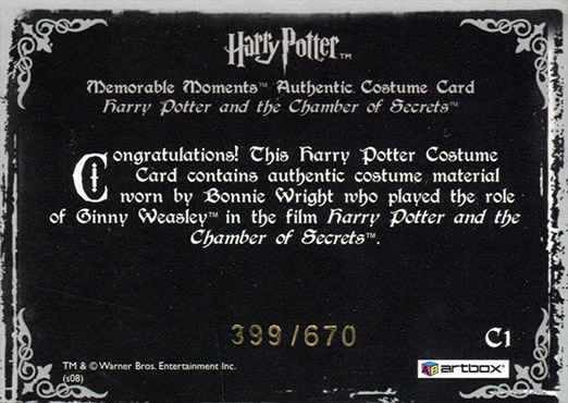 C1 - Ginny Weasley's Bathrobe - Back