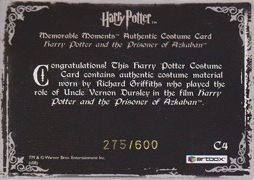 C4 - Uncle Vernon Dursley's Sweater - Back