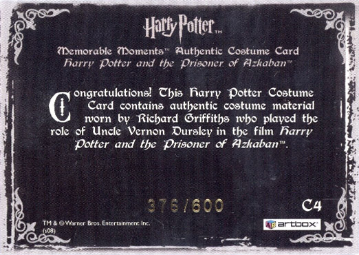 C4 - Uncle Vernon Dursley's Sweater - Back