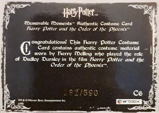 C6 - Dudley Dursley's Shirt - Back