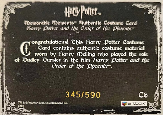 C6 - Dudley Dursley's Shirt - Back