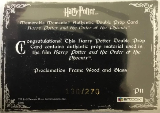 P11 - Proclamation Frame Wood and Glass - Back