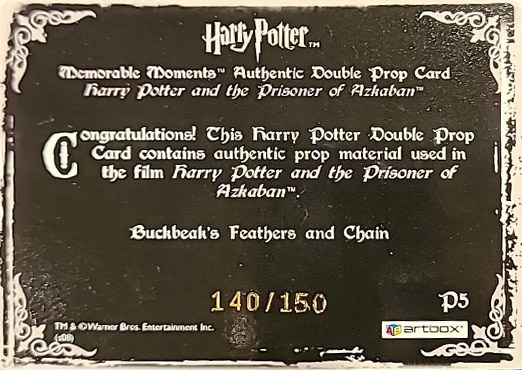 P5 - Buckbeak's Feathers and Chain - Back