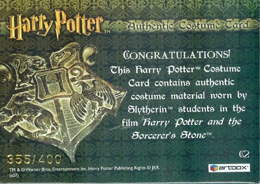 C2 - Slytherin Students Scarf - Back