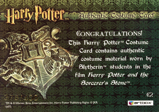 C2 - Slytherin Students Scarf - Back