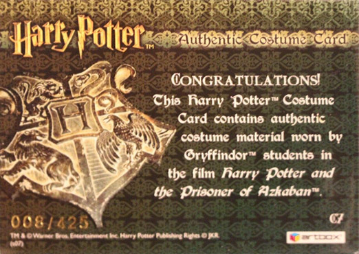 C7 - Gryffindor Students Tie - Back