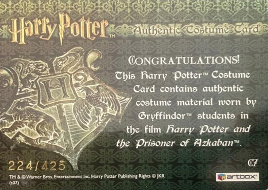 C7 - Gryffindor Students Tie - Back