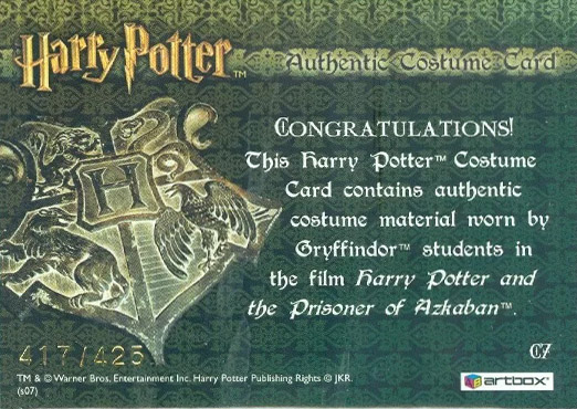 C7 - Gryffindor Students Tie - Back