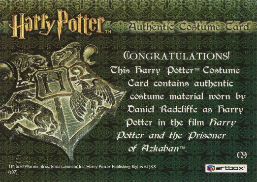 C9 - Harry Potter's Quidditch Robes - Back