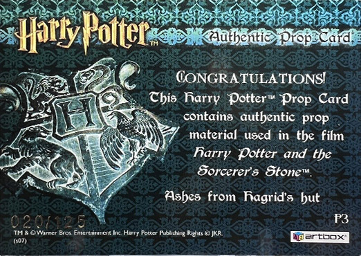 P3 - Ashes from Hagrid's Hut - Back