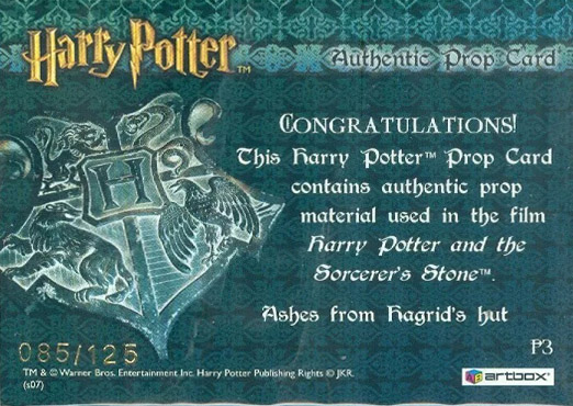 P3 - Ashes from Hagrid's Hut - Back