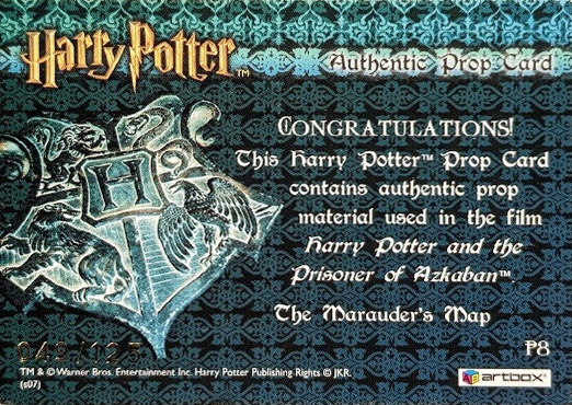 P8 - The Marauder's Map - Back