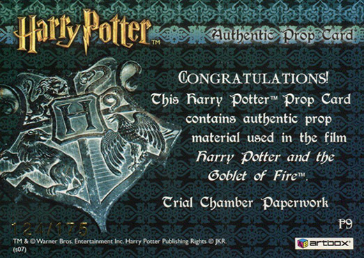 P9 - Trial Chamber Paperwork - Back