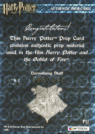 P11 - Durmstrang Staff - Back