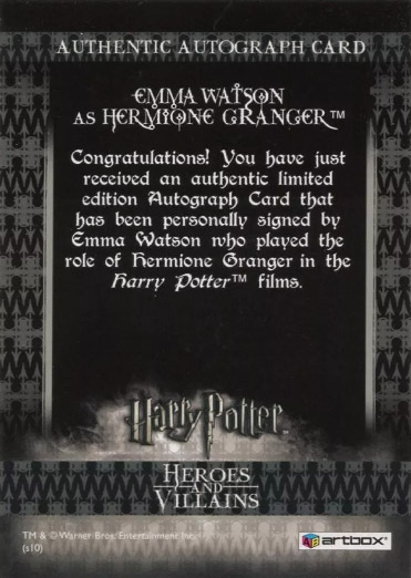 Emma Watson as Hermione Granger - Back