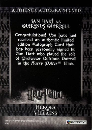 Ian Hart as Professor Quirrell - Back