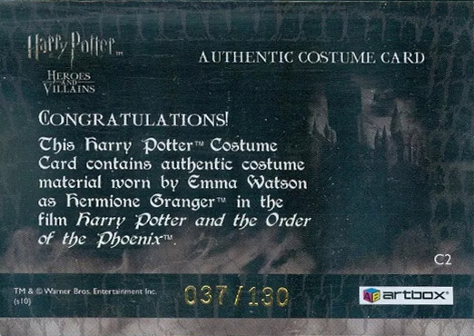 C2 - Hermione Granger's School Jumper - Back