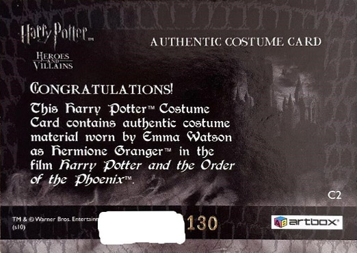 C2 - Hermione Granger's School Jumper - Back