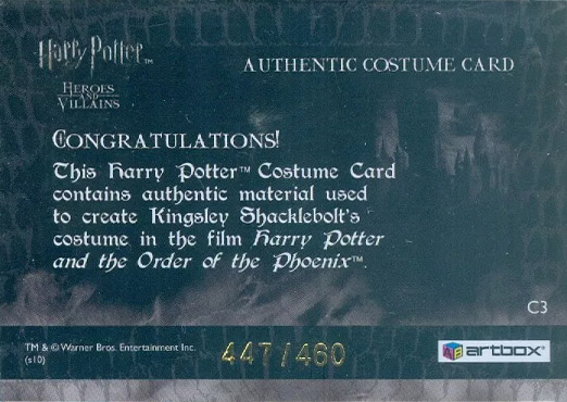 C3 - Kingsley Shacklebolt's Robes - Back