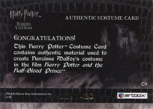 C4 - Narcissa Malfoy's Dress - Back