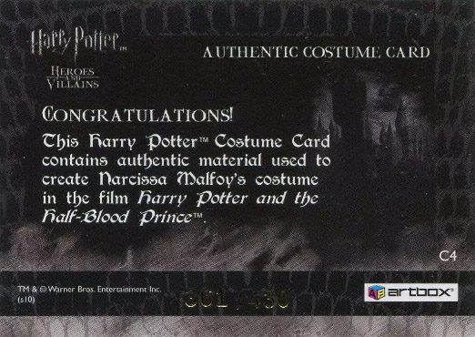 C4 - Narcissa Malfoy's Dress - Back