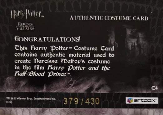 C4 - Narcissa Malfoy's Dress - Back