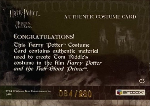 C5 - Tom Riddle's School Uniform - Back