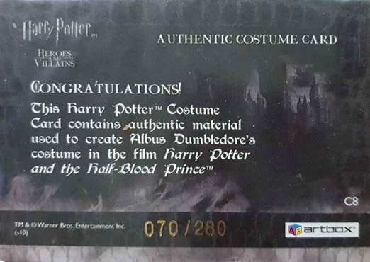 C8 - Albus Dumbledore's Robes - Back