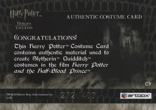 C9 - Slytherin Quidditch Robes - Back