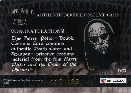 DC3 - Death Eater and Azkaban Prisoner Costume - Back