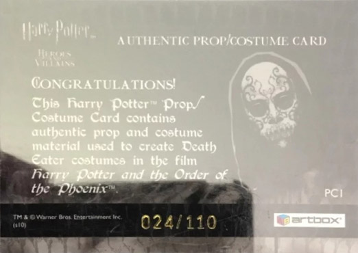 PC1 - Death Eater Mask and Costume - Back