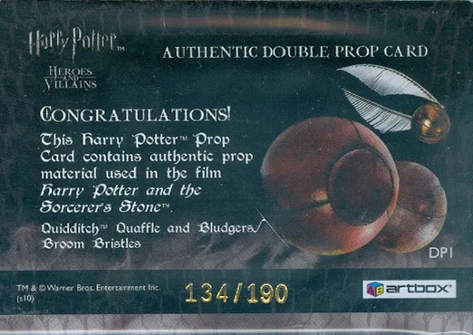 DP1 - Quidditch Quaffle and Bludgers  Broom Bristles - Back