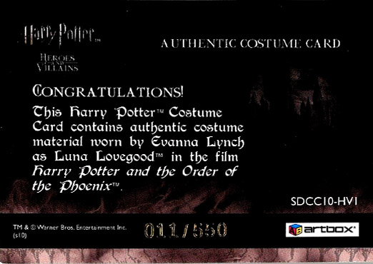 SDCC10-HV1 - Luna Lovegood - Back