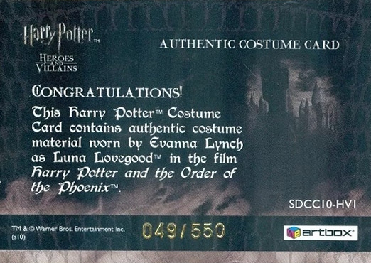 SDCC10-HV1 - Luna Lovegood - Back