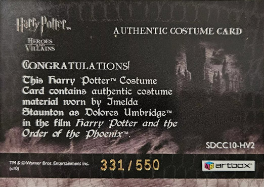 SDCC10-HV2 - Delores Umbridge - Back